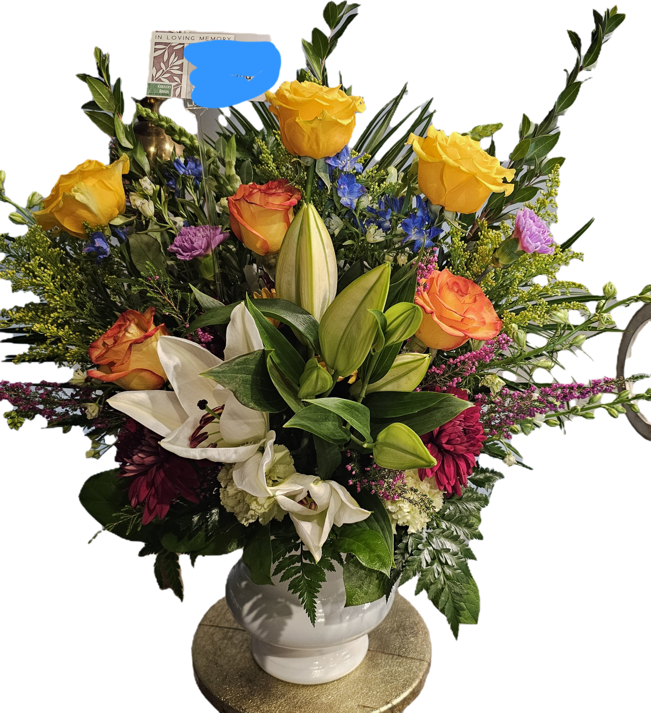 With Deepest Sympathy Floral Arrangement
